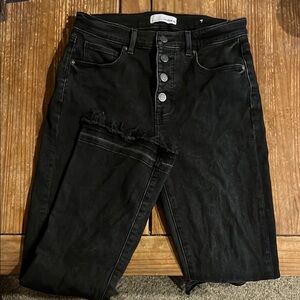 LOFT Black High Rise Skinny Jeans